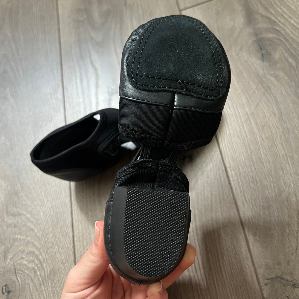 Capezio PP323 Pedini Femme Black Leather Split Sole Jazz Lyrical Dance Shoes 7.5 - Picture 6 of 9